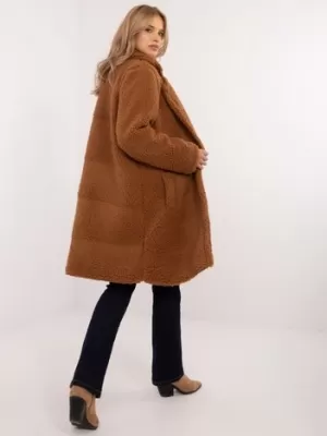 Dámský kabát ITALY MODA DHJ-PL-19991.86 LIGHT BROWN