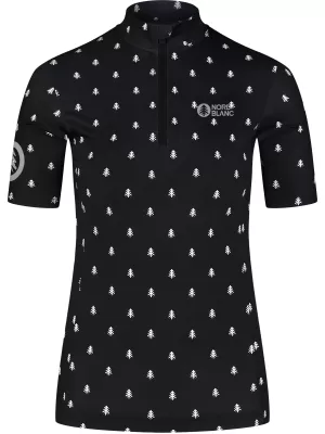 Dámský cyklo dres NORDBLANC TREES NBSLF8085 ČERNÁ