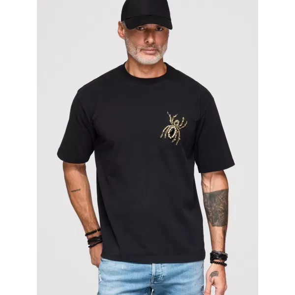  Pánské triko OMBRE OM-TSCT-0277 BLACK 