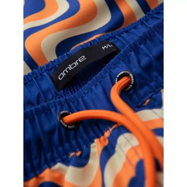  Pánské kraťasy OMBRE OM-SRSS-0221 ORANGE AND BLUE 