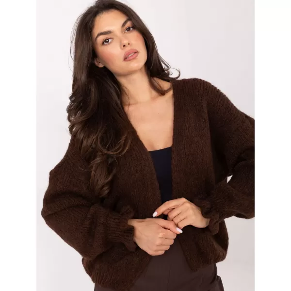  Dámský svetr RUE PARIS MI-SW-0904.82 DARK BROWN 