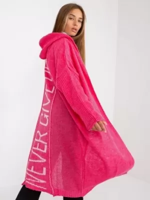 Dámský kardigan OCH BELLA TW-SW-BI-M56.35 FLUO PINK