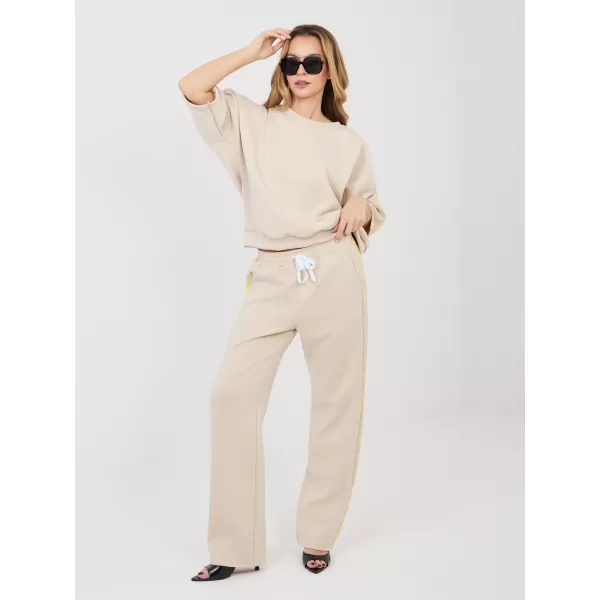  Dámská tepláková souprava RUE PARIS IT-KMPL-22215.78 BEIGE 
