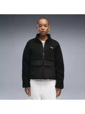Dámská bunda PUMA RE:FIBRE SHERPA JACKET W 69456701 PUMA BLACK