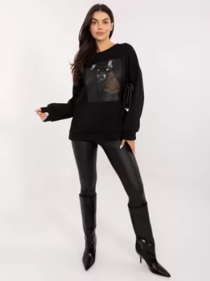 Dámská mikina ITALY MODA MI-BL-4216-1.82 NOIRE