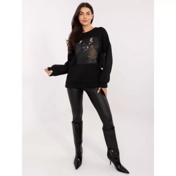  Dámská mikina ITALY MODA MI-BL-4216-1.82 NOIRE 