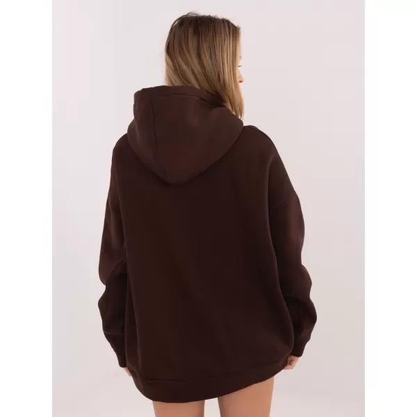  Dámská mikina RUE PARIS RV-BL-A1041.48 DARK BROWN 