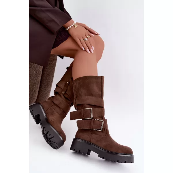  Dámské kozačky BOTO LQ-179 BROWN 