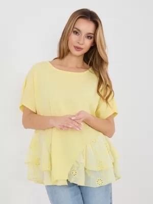 Dámská halenka ITALY MODA IT-BZ-81870.18 BRIGHT YELLOW