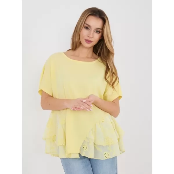  Dámská halenka ITALY MODA IT-BZ-81870.18 BRIGHT YELLOW 