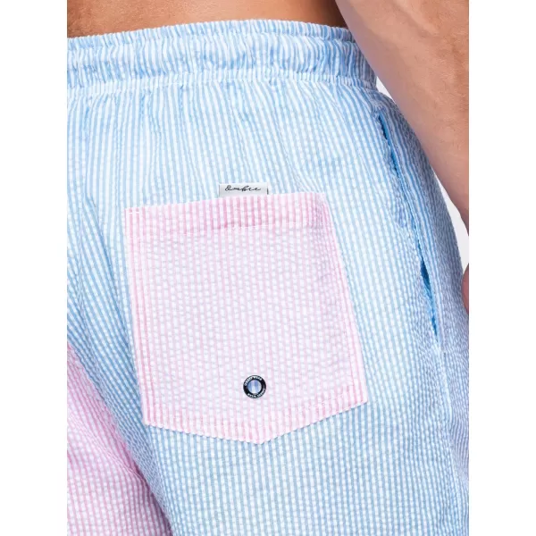  Pánské kraťasy OMBRE OM-SRSS-0215 BLUE AND PINK 