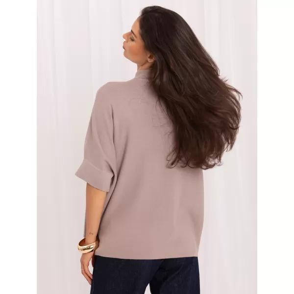  Dámský svetr ITALY MODA IR-SW-BWC6617.75 DARK BEIGE 