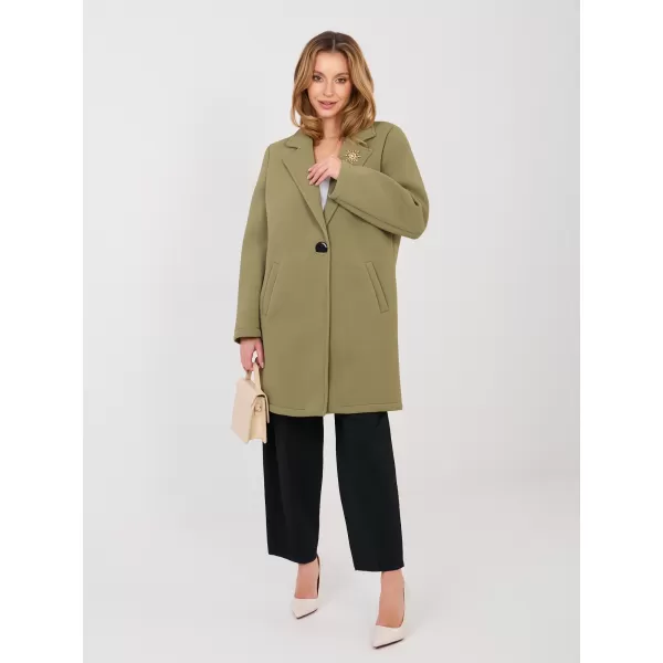  Dámský kabát RUE PARIS IT-PL-FL8153-1.04 KHAKI 