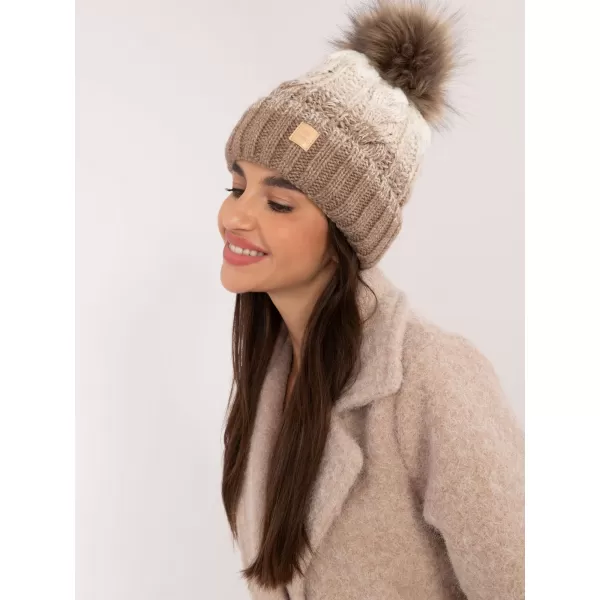  Dámská čepice RUE PARIS JK-CZ-52.17 DARK BEIGE 