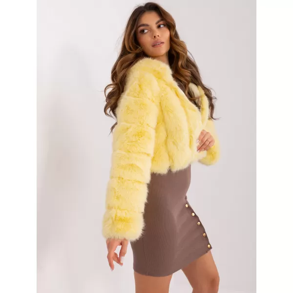  Dámská bunda WOOL FASHION ITALIA AT-KR-2378.97P BRIGHT YELLOW 