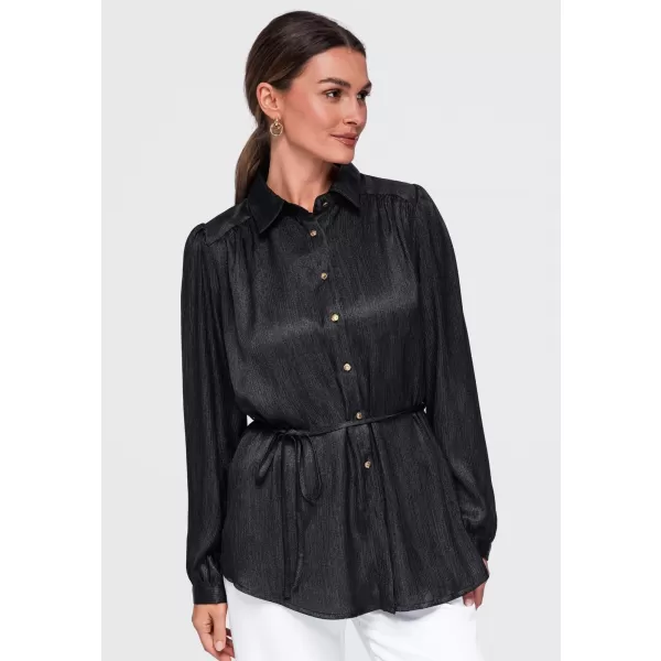  Dámská košile OMBRE OW-SH-E0071 BLACK 