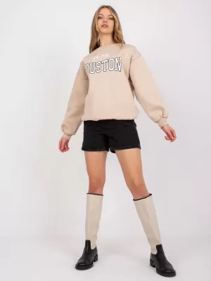 Dámská mikina EX MODA EM-BL-617-H.21X BEIGE