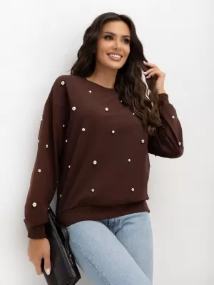 Dámská mikina ITALY MODA IR-BL-R2697.04P BROWN