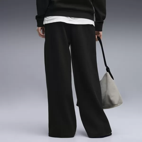  Dámské tepláky PUMA CLASS RELAXED WIDE LEG PANTS 69401301 PUMA BLACK 