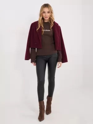 Dámská halenka RUE PARIS RV-BZ-A1051.96 DARK BROWN