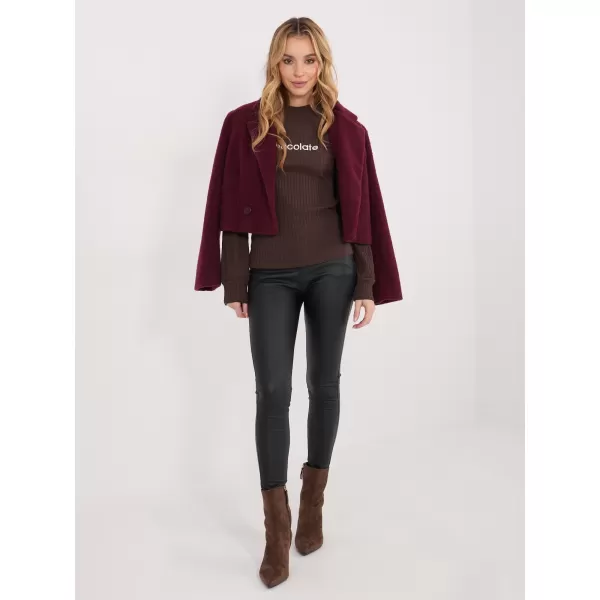  Dámská halenka RUE PARIS RV-BZ-A1051.96 DARK BROWN 