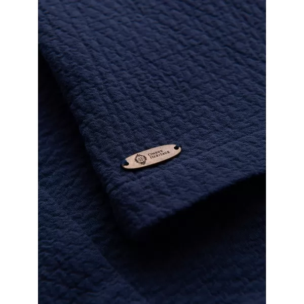  Pánská košile OMBRE OM-SHSS-0220 NAVY BLUE 
