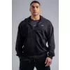 Mikina na zip s vyšívaným logem NEBBIA PRIMAL 884 BLACK