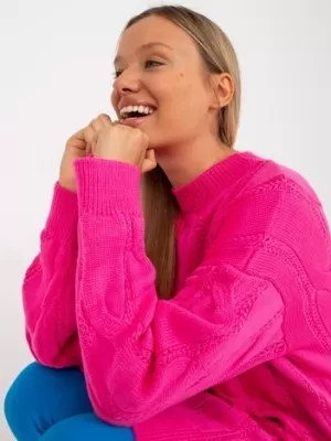 Dámský svetr RUE PARIS LC-SW-0297.35P FLUO PINK