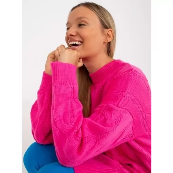 Dámský svetr RUE PARIS LC-SW-0297.35P FLUO PINK 
