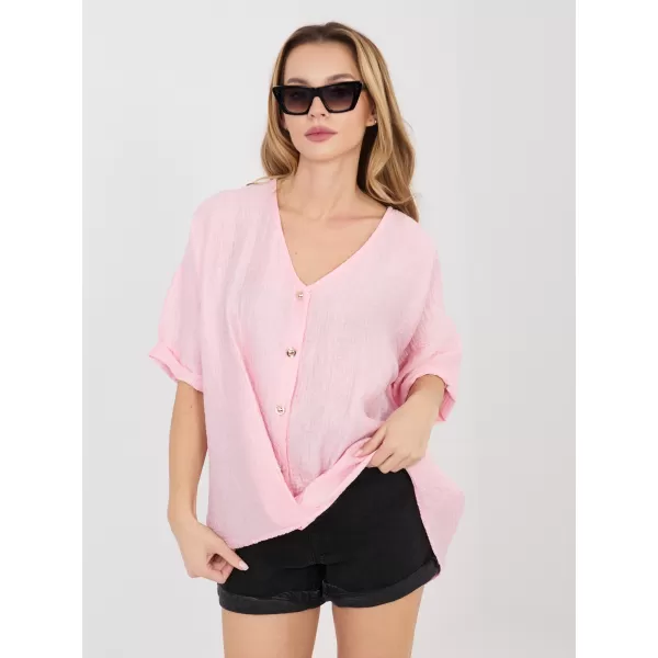  Dámská halenka ITALY MODA IT-BZ-81891.49 BRIGHT PINK 