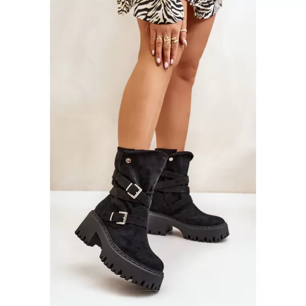 Dámské kotníkové boty BOTO QH7825/DA185 BLACK 