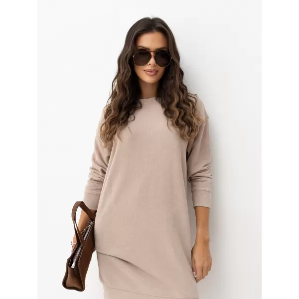  Dámské šaty FACTORY PRICE D10068C30363A BEIGE 