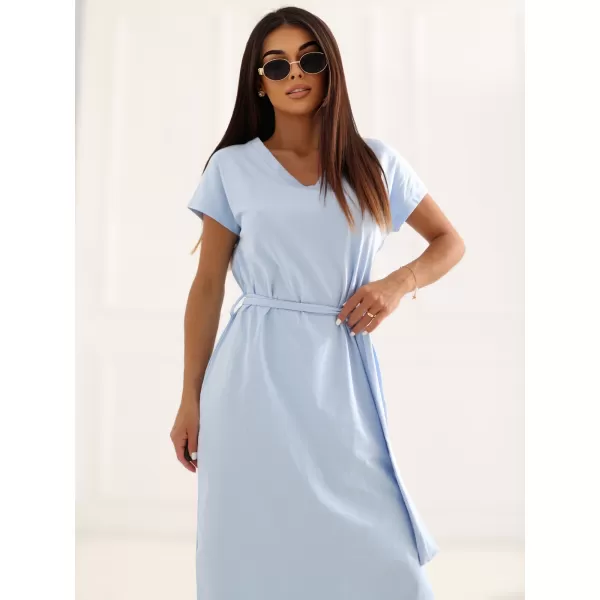  Dámské šaty RUE PARIS RV-SK-A1447.78 LIGHT BLUE 