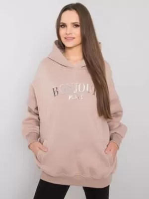 Dámská mikina RUE PARIS RV-BL-7357.35X DARK BEIGE