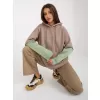 Dámská mikina RUE PARIS RV-BL-8232.27X DARK BEIGE