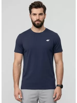 Pánské triko 4F 4FWAW25TTSHM2373 DENIM