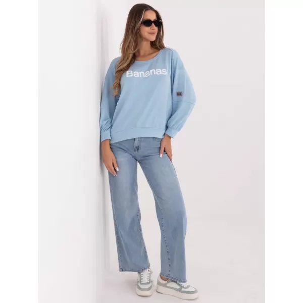  Dámská mikina RUE PARIS RV-BL-A1221.13 LIGHT BLUE 