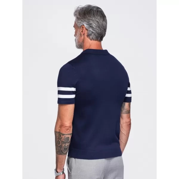  Pánské polo tričko OMBRE OM-POSS-0177 NAVY BLUE 
