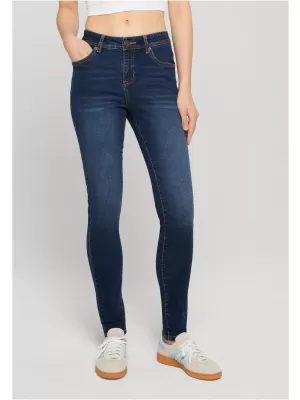 Dámské kalhoty URBAN CLASSICS TB8370 DARK BLUE WASHED