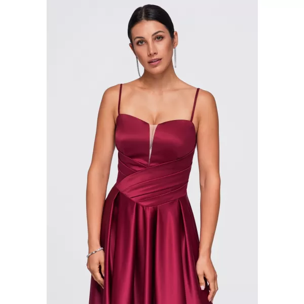  Dámské šaty LARICA LA-OM-DLR403 BURGUNDY 