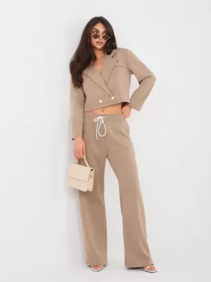 Dámský komplet RUE PARIS IT-KMPL-22202.16 DARK BEIGE
