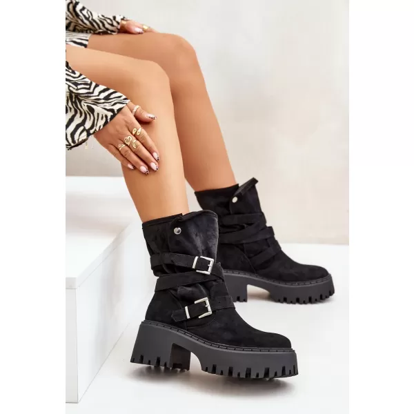 Dámské kotníkové boty BOTO QH7825/DA185 BLACK 