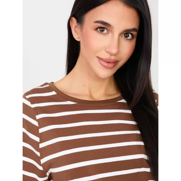  Dámské tričko RUE PARIS RV-TS-A1087.74 LIGHT BROWN 