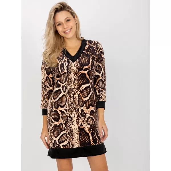  Dámská tunika RUE PARIS RP-TU-8189-4.09 BLACK AND BEIGE 