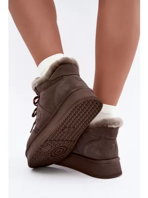 Dámské sněhule BIG STAR SHOES UU274313 BROWN/BEIGE