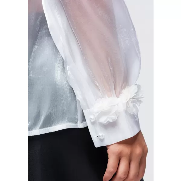  Dámská halenka OMBRE OW-TS-E0086 WHITE 