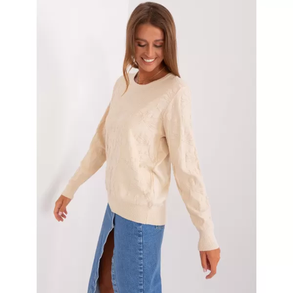  Dámský svetr WOOL FASHION ITALIA AT-SW-2231.99P LIGHT BEIGE 
