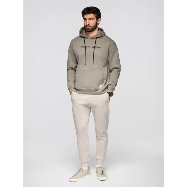  Pánské tepláky OMBRE OM-PABS-0305 LIGHT BEIGE 
