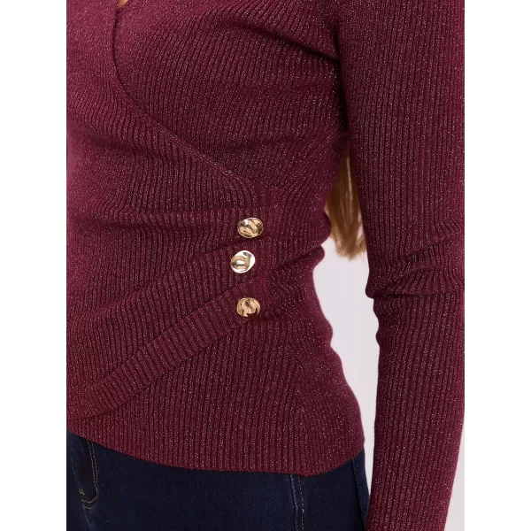  Dámský svetr ITALY MODA IR-SW-JK8688.79 BURGUNDY 