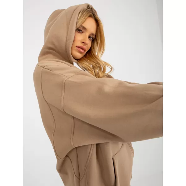  Dámská mikina EX MODA EM-BL-694.20X DARK BEIGE 